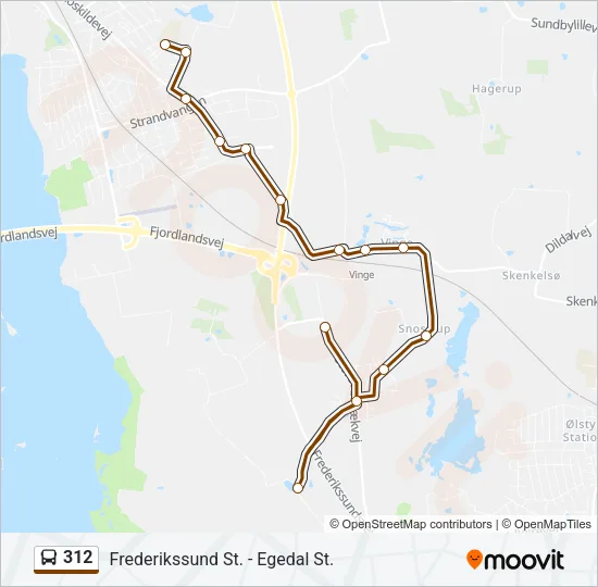 312 Bus Line Map