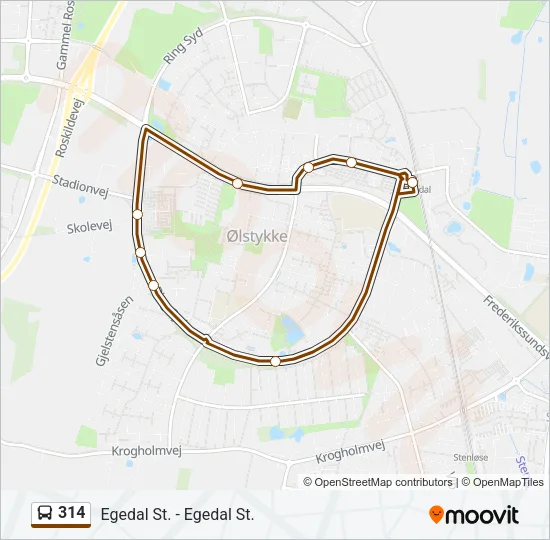 314 Bus Line Map