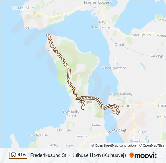 316 Bus Line Map