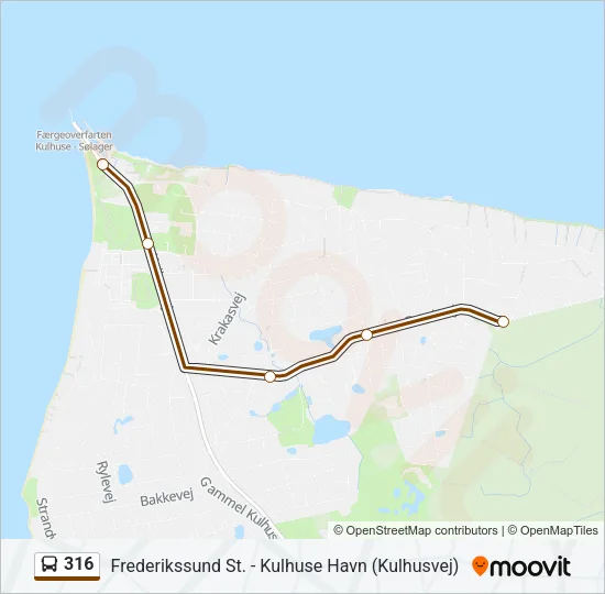 316 Bus Line Map