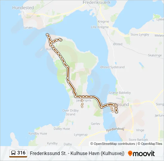 316 Bus Line Map