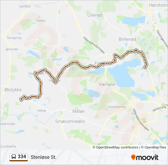 334 Bus Line Map