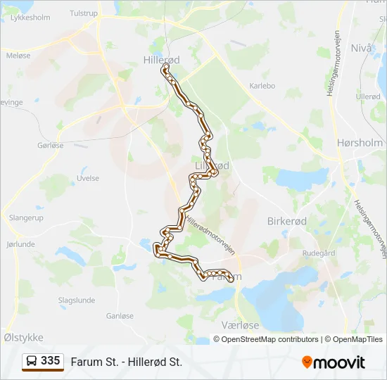 335 Bus Line Map