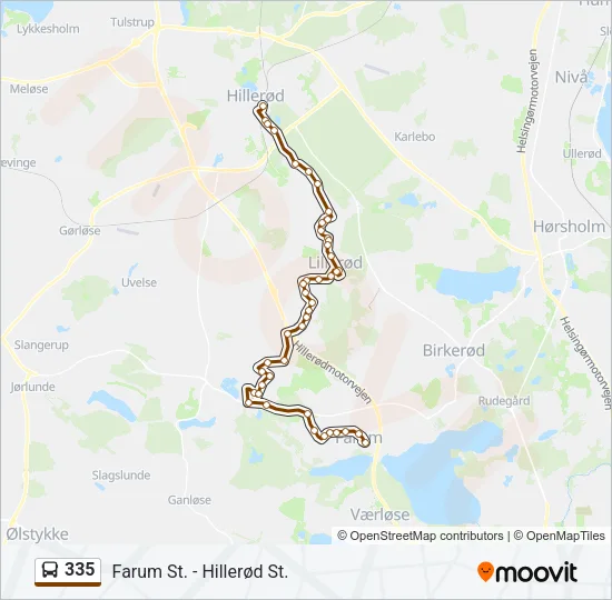 335 Bus Line Map