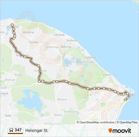 347 Bus Line Map