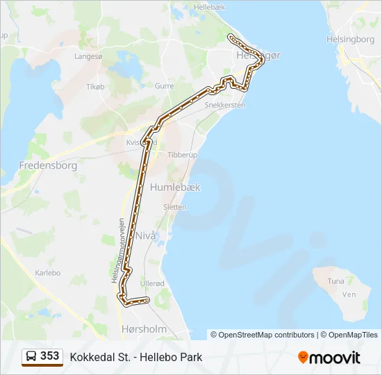 353 Bus Line Map