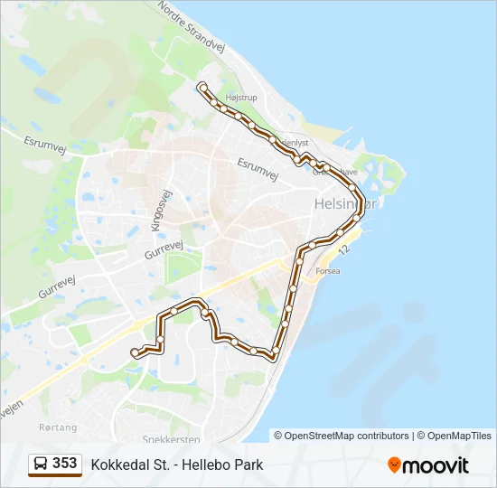 353 Bus Line Map