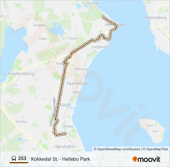 353 Bus Line Map