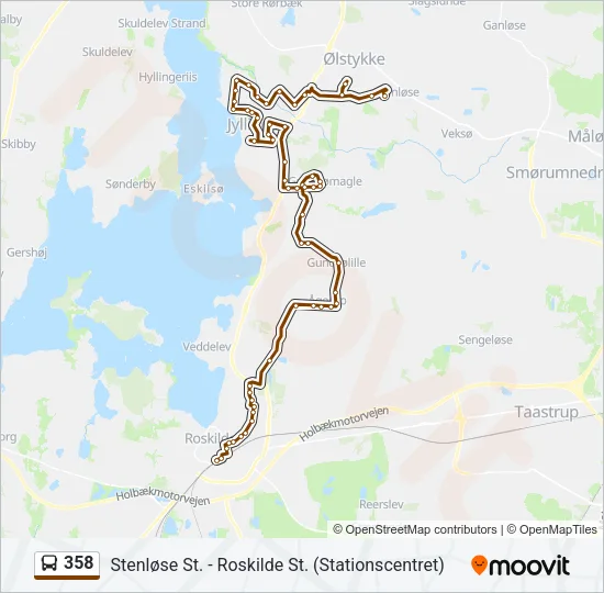 358 Bus Line Map