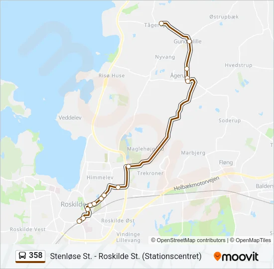 358 Bus Line Map