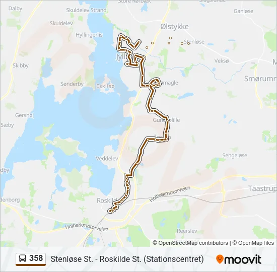 358 Bus Line Map