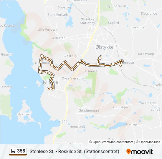 358 Bus Line Map