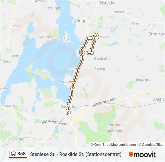 358 Bus Line Map