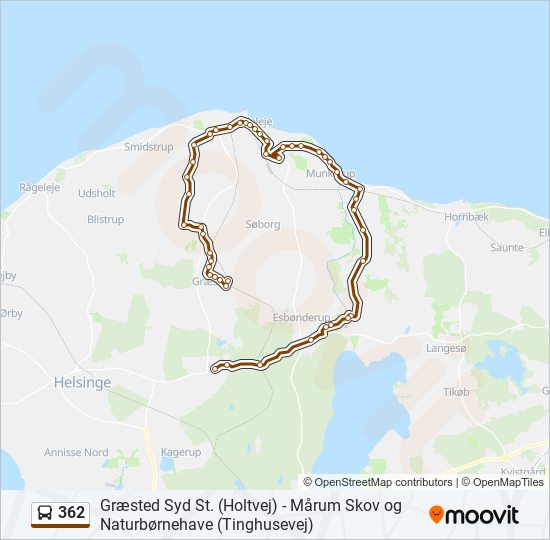 362 bus Line Map