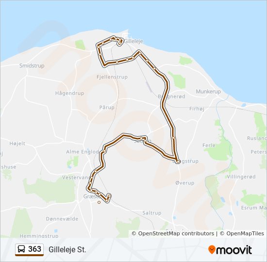 Eve kandidat tage 363 Route: Schedules, Stops & Maps - Gilleleje St. (Updated)