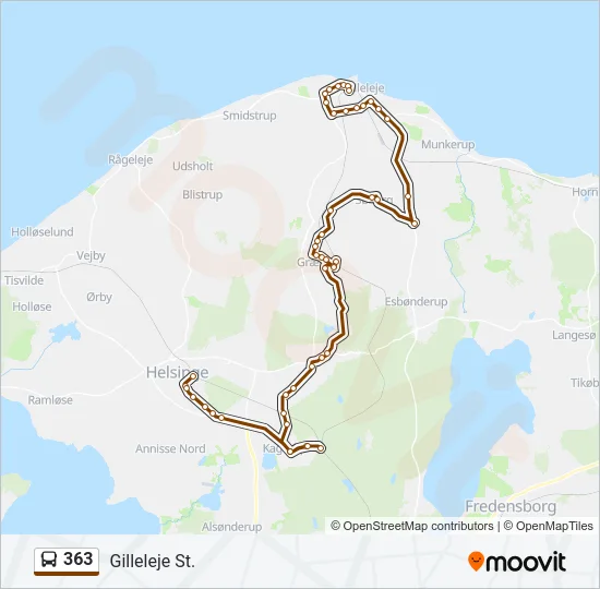 363 Bus Line Map