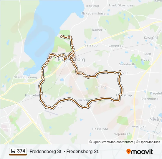374 Bus Line Map