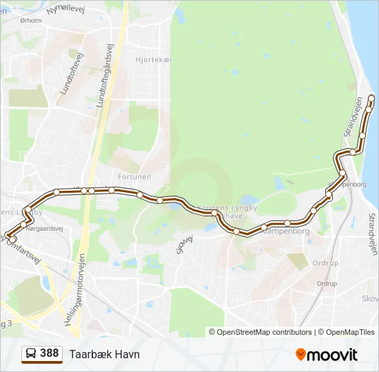 388 Bus Line Map