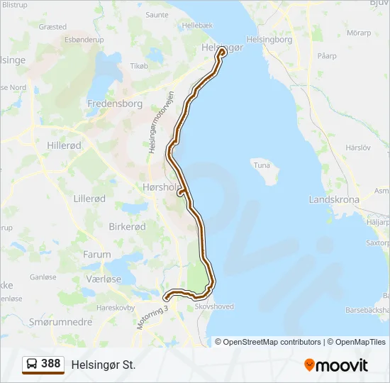 388 Bus Line Map