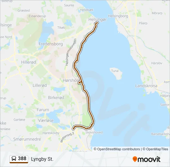 388 Bus Line Map