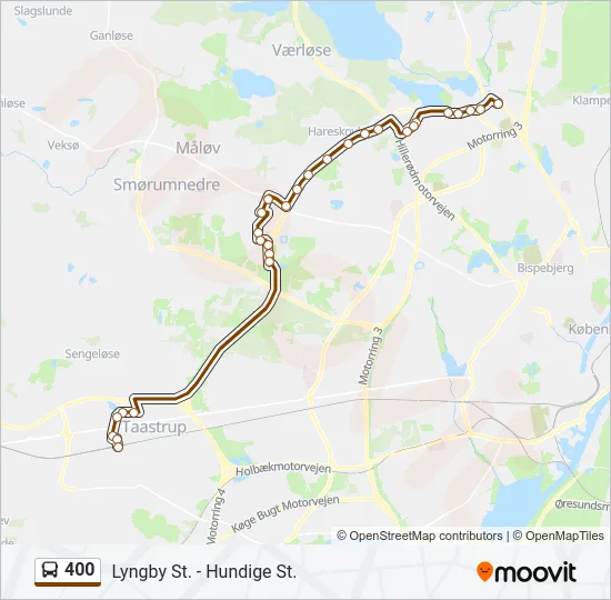 400 Bus Line Map