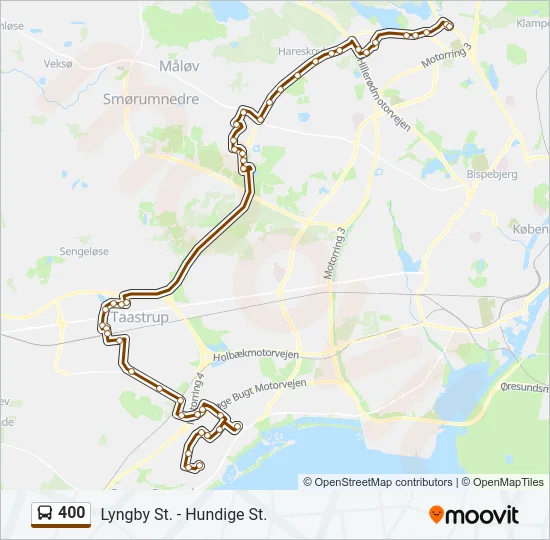 400 Bus Line Map
