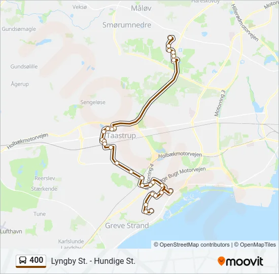 400 Bus Line Map