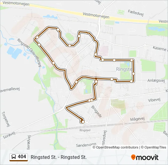 404 Bus Line Map
