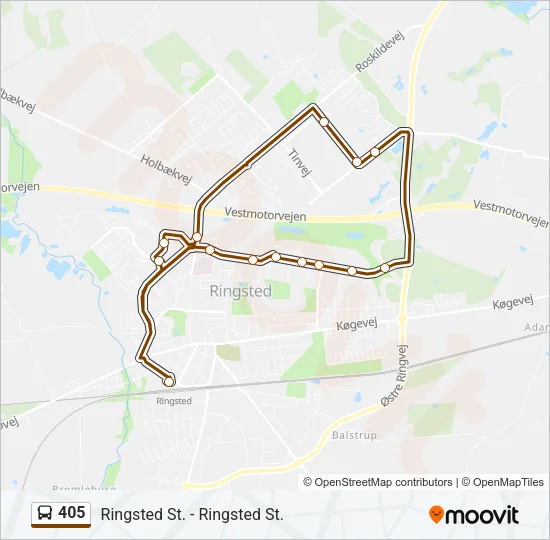 405 Bus Line Map