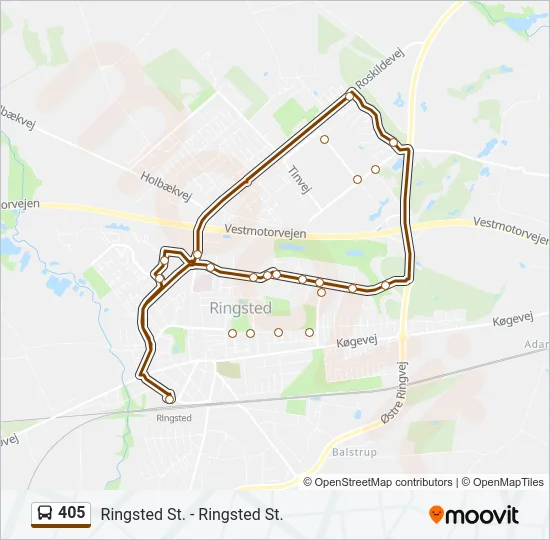 405 Bus Line Map