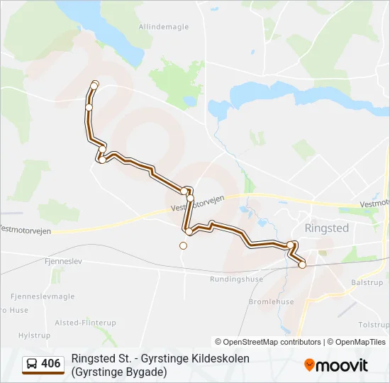 406 Bus Line Map