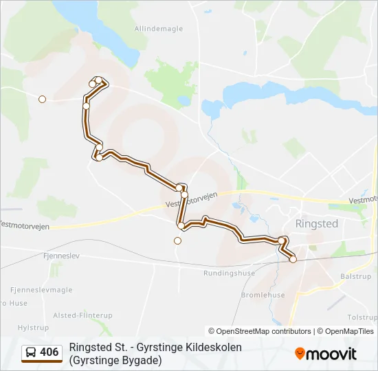 406 Bus Line Map