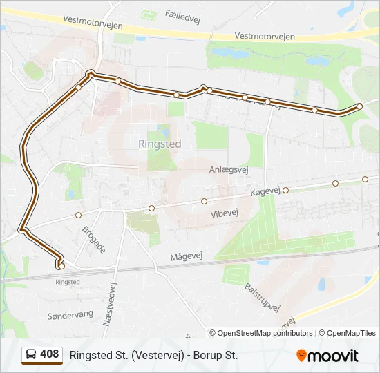 408 Bus Line Map