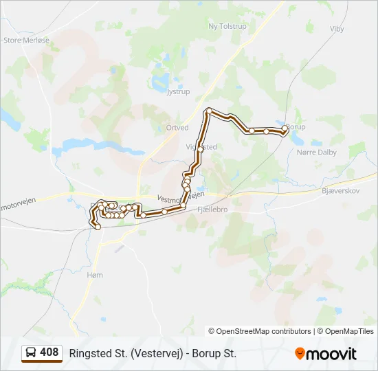408 Bus Line Map