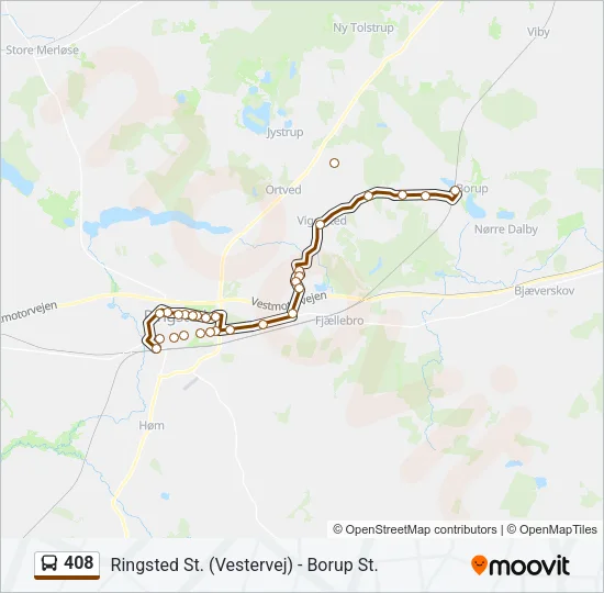 408 Bus Line Map