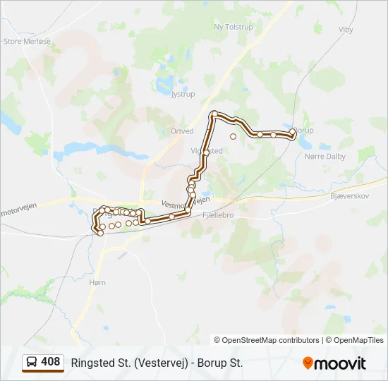 408 Bus Line Map