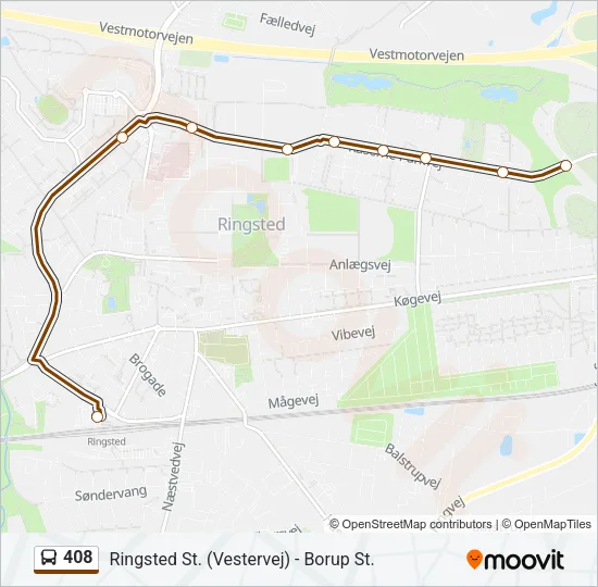 408 Bus Line Map
