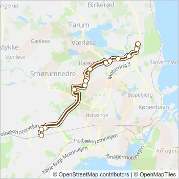 40E Bus Line Map