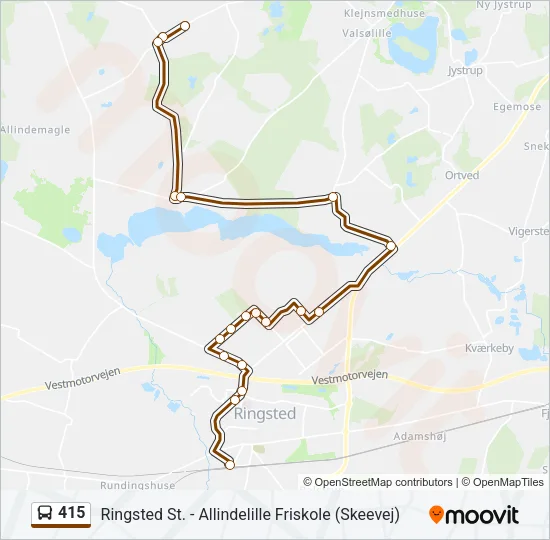 415 Bus Line Map