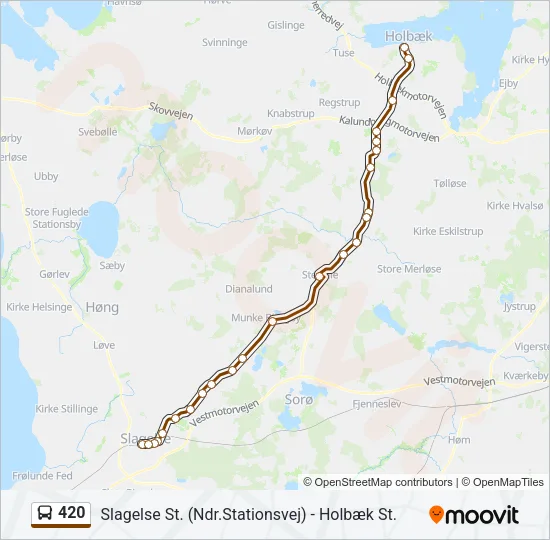 420 Bus Line Map