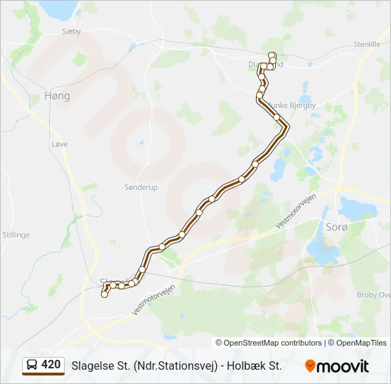 420 Bus Line Map