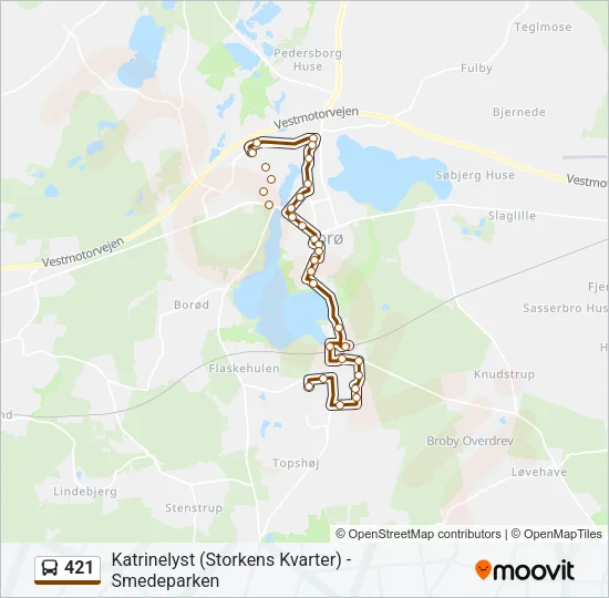 421 Bus Line Map