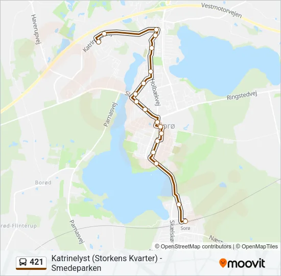 421 Bus Line Map