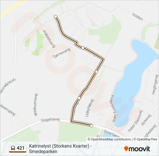 421 Bus Line Map