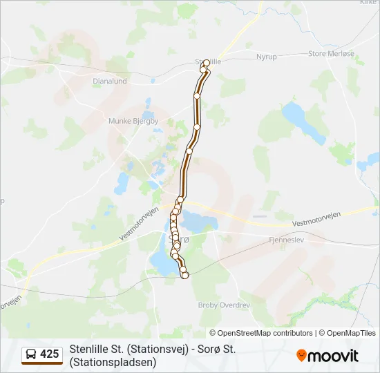 425 Bus Line Map