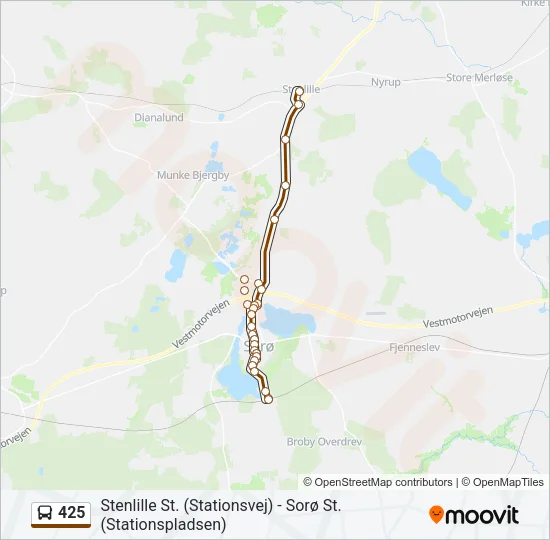 425 Bus Line Map