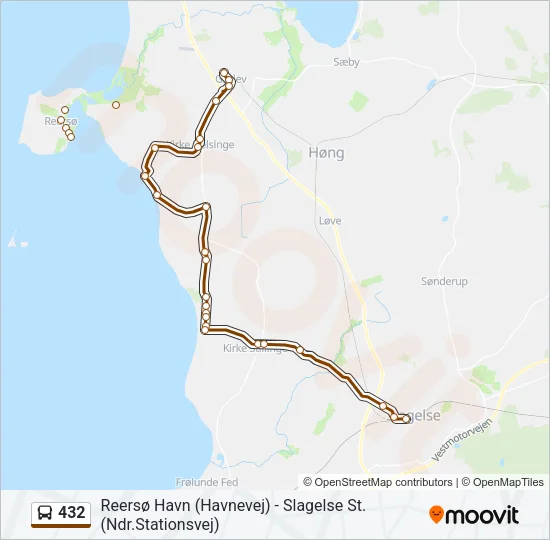 432 Bus Line Map