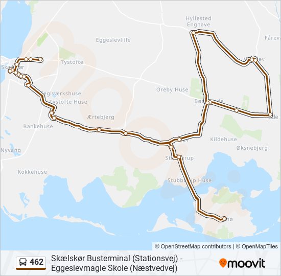 462 bus Line Map