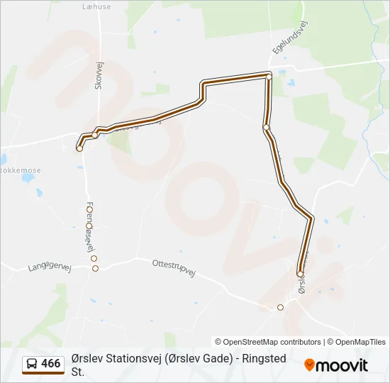 466 Bus Line Map