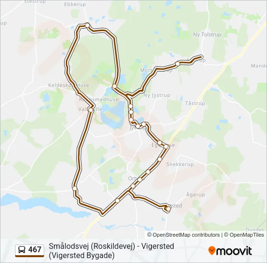 467 Bus Line Map